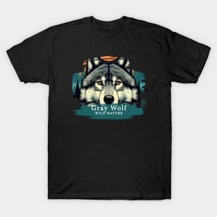 Gray Wolf - WILD NATURE - WOLF -5 T-Shirt